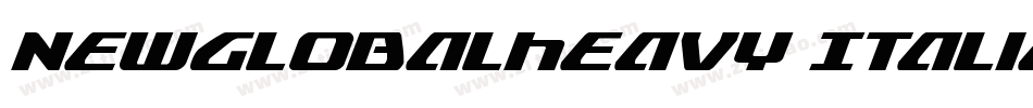 NewGlobalHeavy Italic字体转换